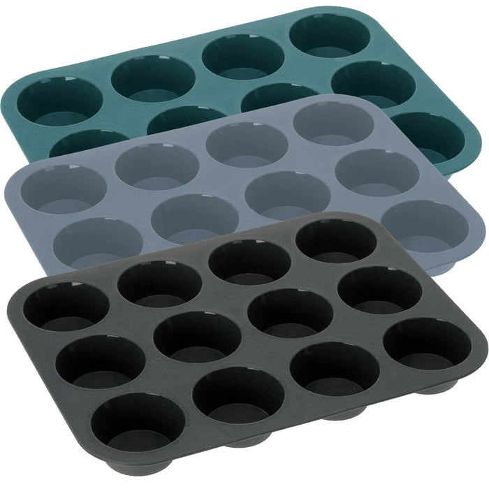 2x 12´er Silikon Muffinform Set BPA-Frei Cupcake Brownie Muffinblech