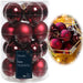 18-20 Design Glas Weihnachtskugeln 6cm Rot Ochsenblut Christbaum Deko