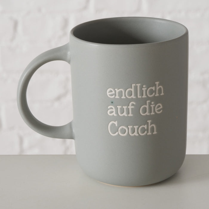 3´er Set Jumbo Kaffeebecher 420ml Spruch "Wochenende" XXL Henkelbecher Kaffeetasse