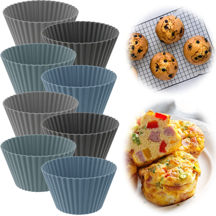 Silikon Muffinförmchen 8 Stück BPA Frei Muffins Cupcake Brownie Backform