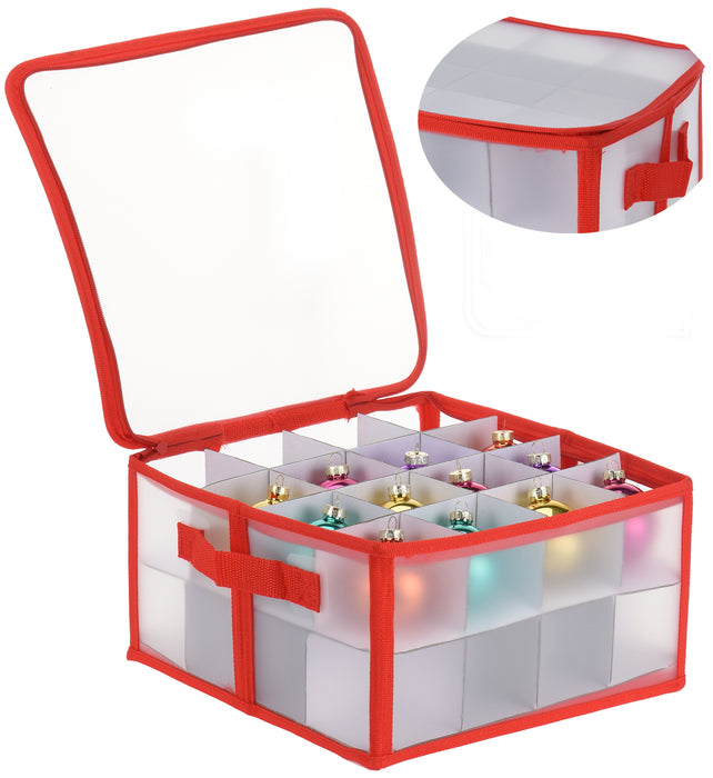 Aufbewahrungsbox Organizer für 32 Weihnachtskugeln Christbaum-Kugeln