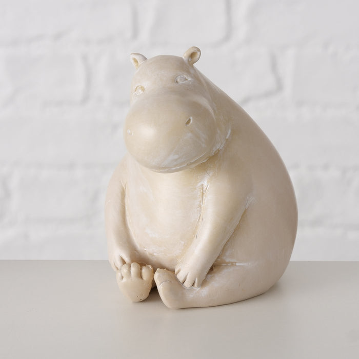 3 Yoga Deko-Figur Set Hippos XL 12cm Skulptur Gymnastik Feng Shui Deko-Objekt