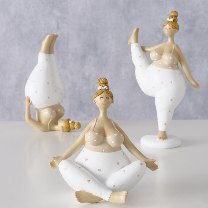 3 Yoga Frauen Deko-Figur Set Molly 21cm Skulptur Gymnastik Feng Shui Deko-Objekt