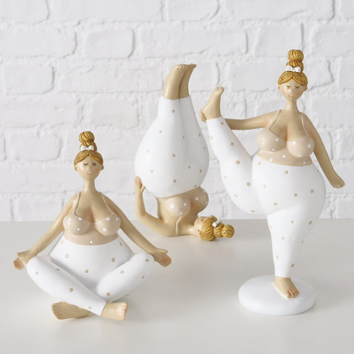 3 Yoga Frauen Deko-Figur Set Molly 21cm Skulptur Gymnastik Feng Shui Deko-Objekt