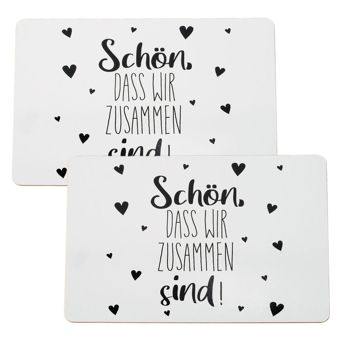 2x Kork Tischset Platzset zusammen sind 40x30cm abwaschbar Rechteck Platzmatte