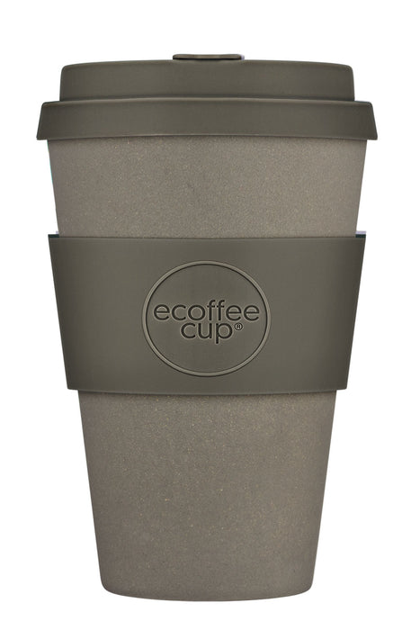 Ecoffee Cup 400ml Molto Grigo Grau Braun PLA Coffee to Go Becher Wiederverwendbar