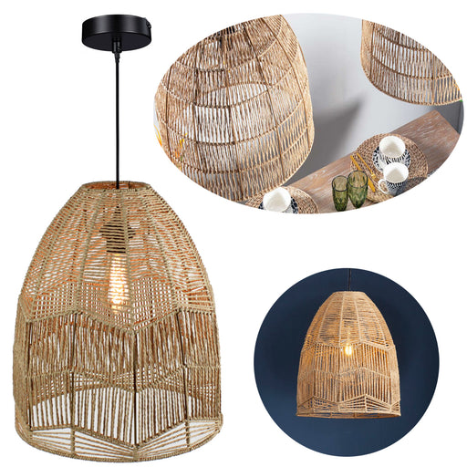 Boho Hängelampe Mumbai Dehli Ø40cm E27 Pendelleuchte Korb-Lampe Deckenleuchte