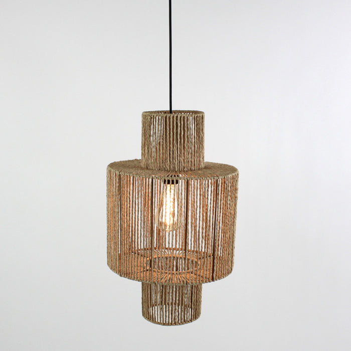 Boho Hängelampe Mumbai Rattan Ø30cm E27 Pendelleuchte Korb-Lampe Deckenleuchte