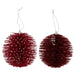 2x Deko-Kugel Rot Weiß 11cm Dekohänger Weihnachten Christbaumschmuck