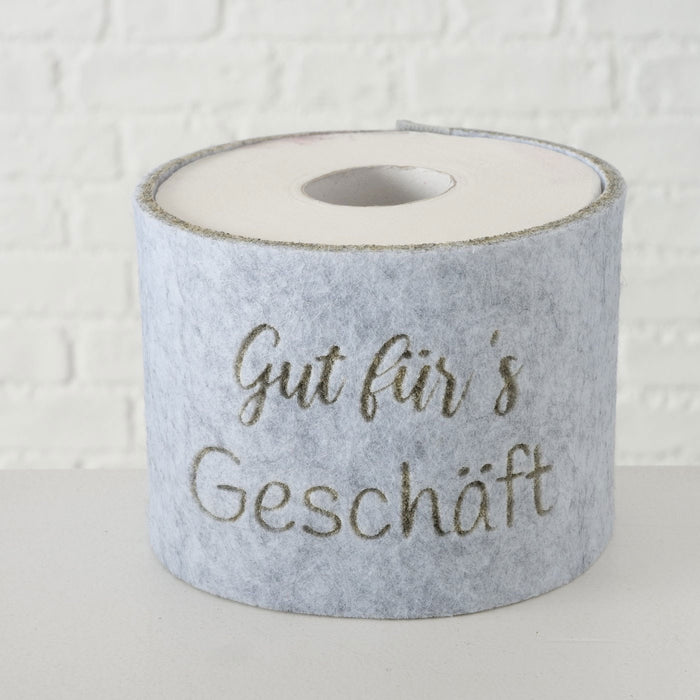 Toilettenpapier Banderole Gut fürs Geschäft Filz Klohut Husse Klopapier Klorolle