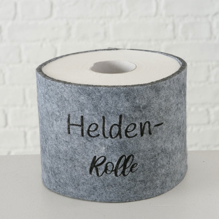 Toilettenpapier Banderole Helden-Rolle Filz Klohut Husse Klopapier Klorollen