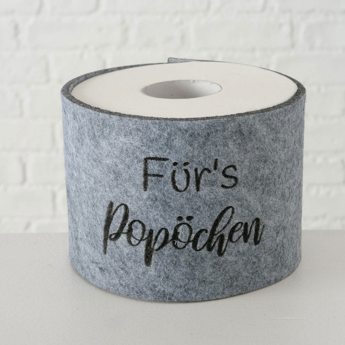 Toilettenpapier Banderole fürs Popöchen Filz Klohut Husse Klopapier Klorollen