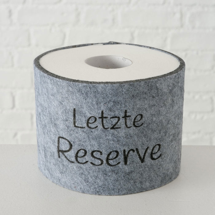 Toilettenpapier Banderole letzte Reserve Filz Klohut Husse Klopapier Klorollen