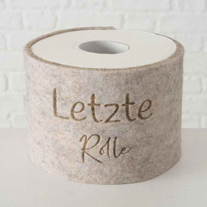 Toilettenpapier Banderole letzte Rolle Filz Klohut Husse Klopapier Klorolle