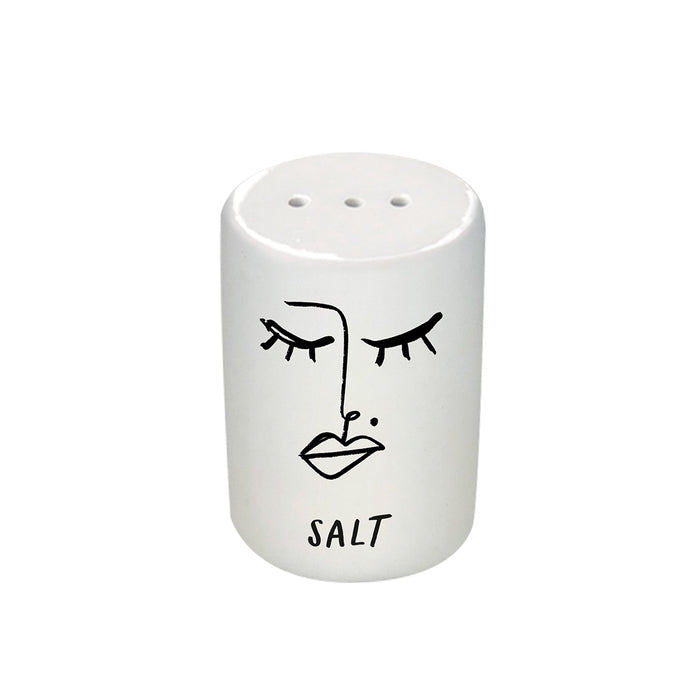 2-fach Salzstreuer Pfefferstreuer Salt & Pepper Creme Weiß 6cm Porzellan