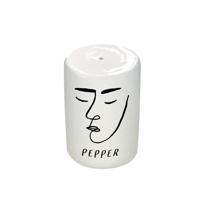 2-fach Salzstreuer Pfefferstreuer Salt & Pepper Creme Weiß 6cm Porzellan