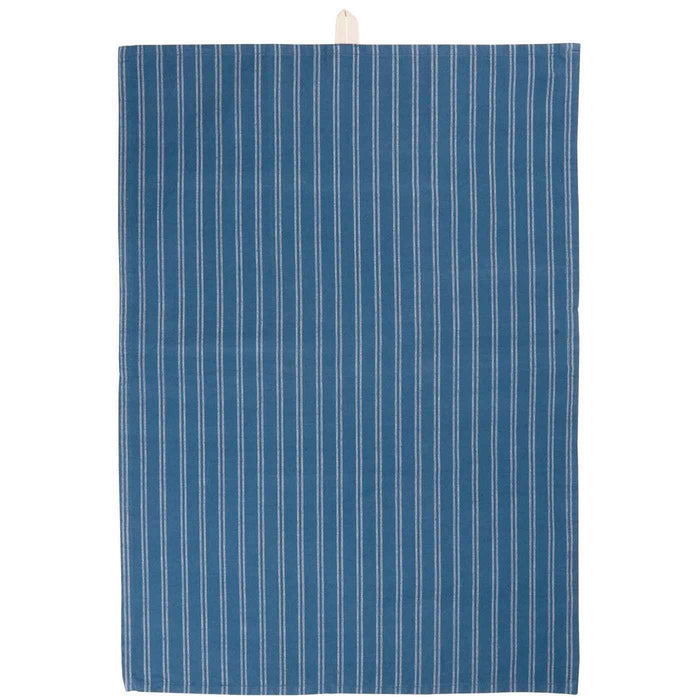 Vintage Geschirrtuch 50x70cm Blau Weiß Gestreift 100% Baumwolle Geschirr