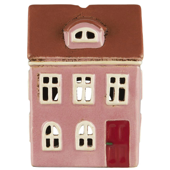 Teelichthaus Lichterhaus Nyhavn 15cm Rosa Keramik Fachwerkhaus Teelichthalter