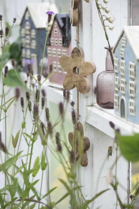 Teelichthaus Lichterhaus Nyhavn 19cm Blau Keramik Fachwerkhaus Teelichthalter