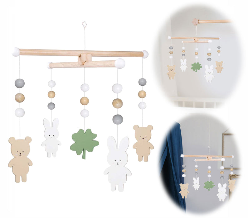 JaBaDaBaDo 3D Holz Mobile Teddy-Bär Hase T281 Baby Kinderzimmer