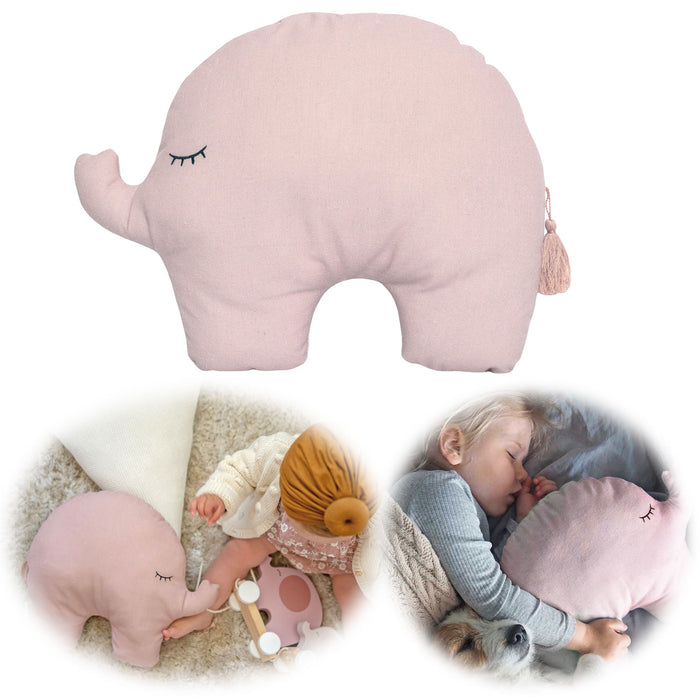 JaBaDaBaDo Baby Kuscheltier Elefant Emma 39x31cm Rosa Doppelseitig