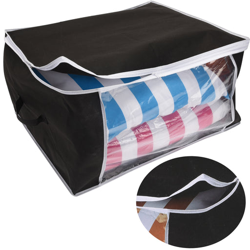 XL Unterbettkommode Schwarz 60x35x40cm Jumbo Unterbettbox Aufbewahrungsbox