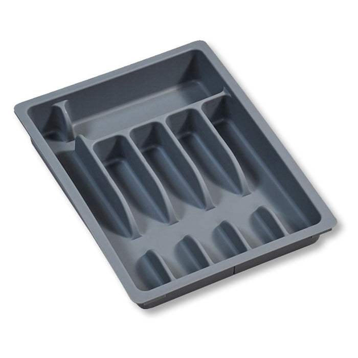 Schubladeneinsatz Besteckkasten 29-50cm Grau ausziehbar Besteckbox Organizer