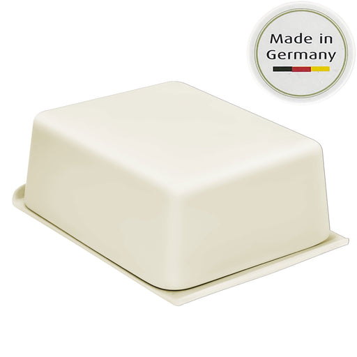 Natur-Design Butterdose 15x10cm Beige Made in Germany 250gr Deckel Butterglocke