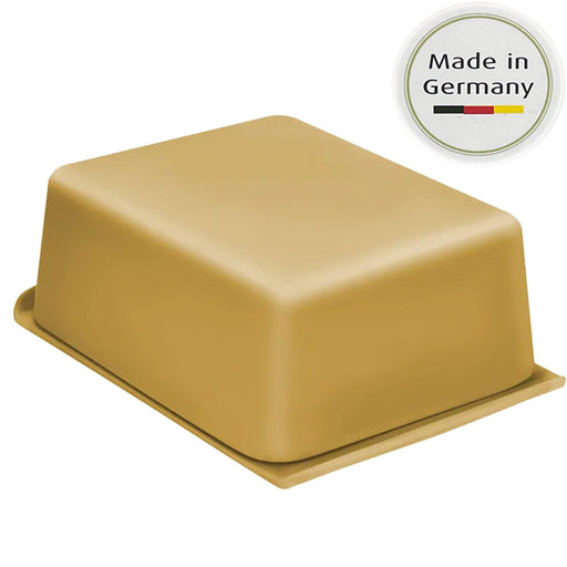 Natur-Design Butterdose 15x10cm Gold Made in Germany 250gr Deckel Butterglocke