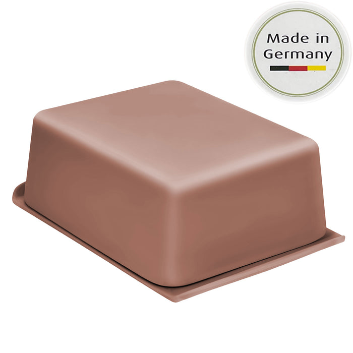 Natur-Design Butterdose 15x10cm Alt-Rosa Made in Germany 250gr Deckel Butterglocke