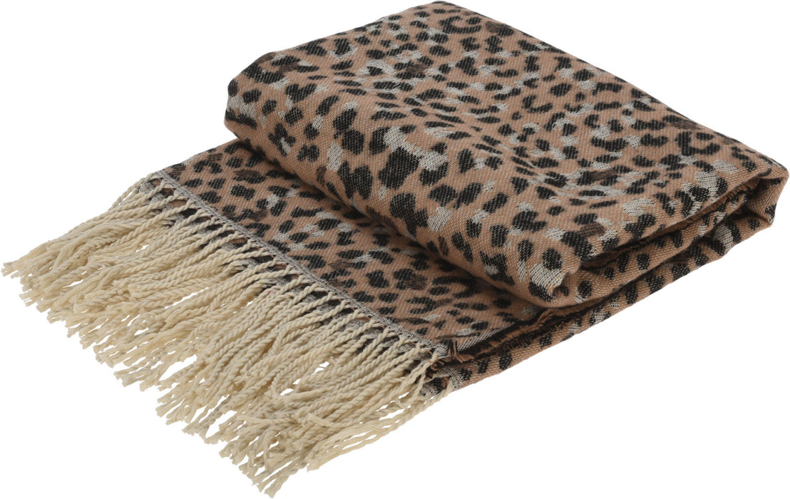 Kuscheldecke Leo 160x130cm Leoparden Muster Tagesdecke Couchdecke