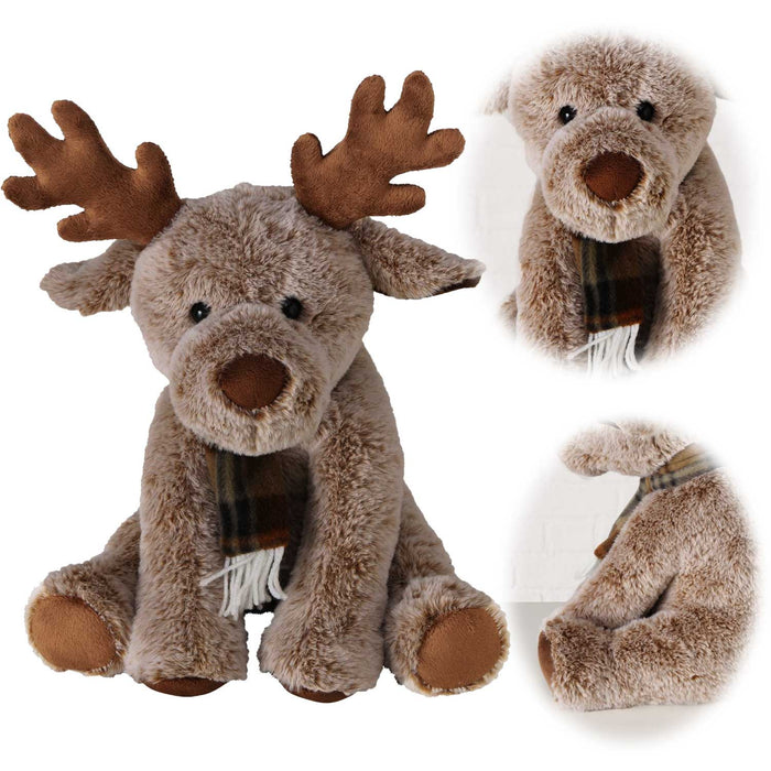 Süßes Kuscheltier Rudolph 37cm X-Mas Braun Plüschtier Stofftier Weihnachten