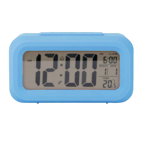 Design Digitaler Wecker Pastell Blau 14x8cm Temperatur Snooze mit LED-Anzeige