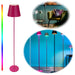 LED Touch RGB Stehlampe Ribe Magenta 113cm kabellos Stehleuchte Dimmer Outdoor