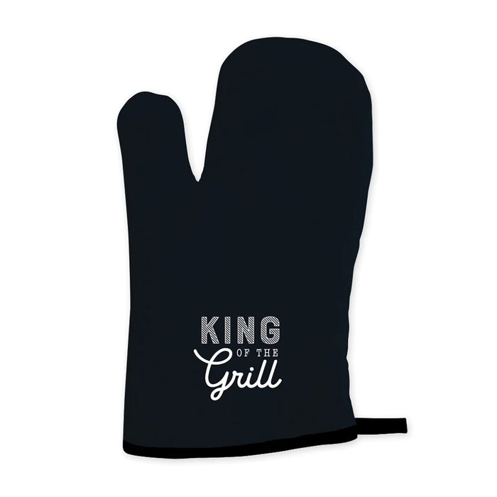 Ofenhandschuh BBQ "King of the Grill" hitzebeständig 28,5x16cm Kochhandschuh