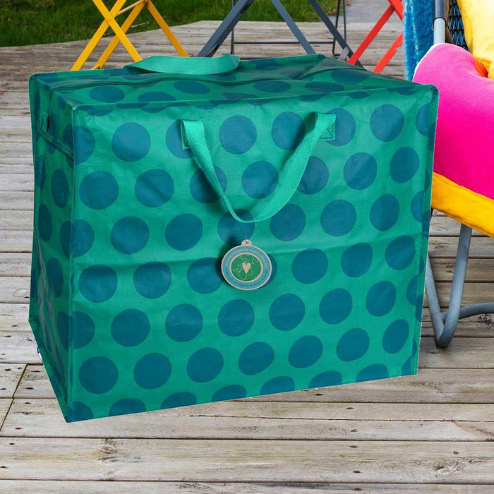 XXL Jumbo Bag Blau Türkis Spotlight 55cm Recycled Allzwecktasche Einkaufstasche