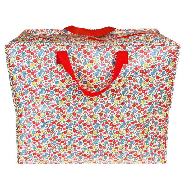 XXL Jumbo Bag Tilde bunte Blumen 55cm Recycled Allzwecktasche Einkaufstasche