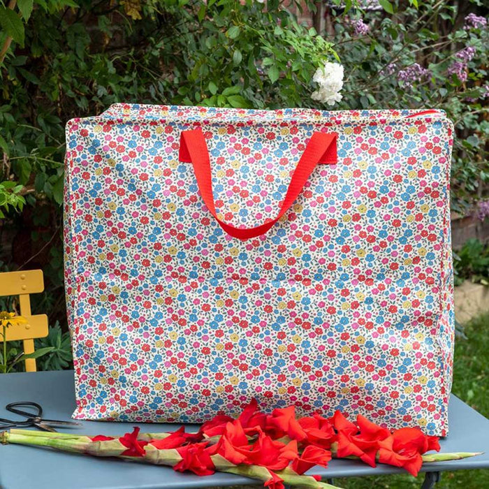 XXL Jumbo Bag Tilde bunte Blumen 55cm Recycled Allzwecktasche Einkaufstasche