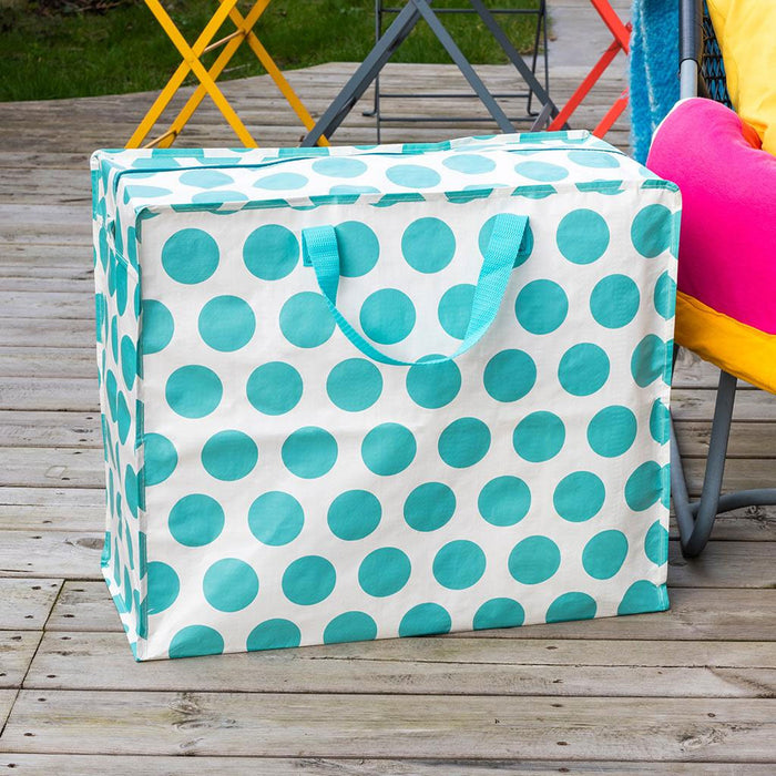 XXL Jumbo Bag Turquoise Spotlight 55cm Recycled Allzwecktasche Einkaufstasche