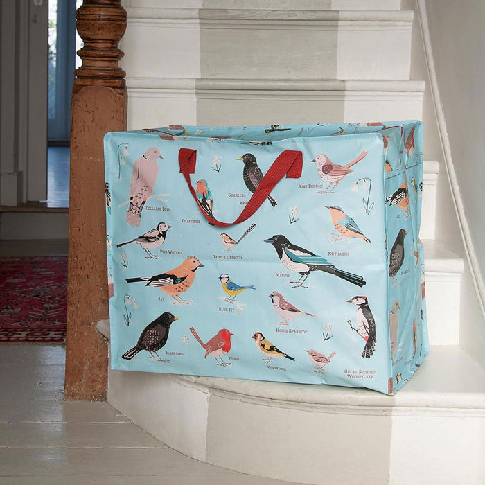 XXL Jumbo Bag Garden Birds 55cm Recycled Allzwecktasche Einkaufstasche