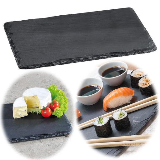 Schieferplatte 30x20cm Servierplatte Schieferteller Tischset Sushi Deko