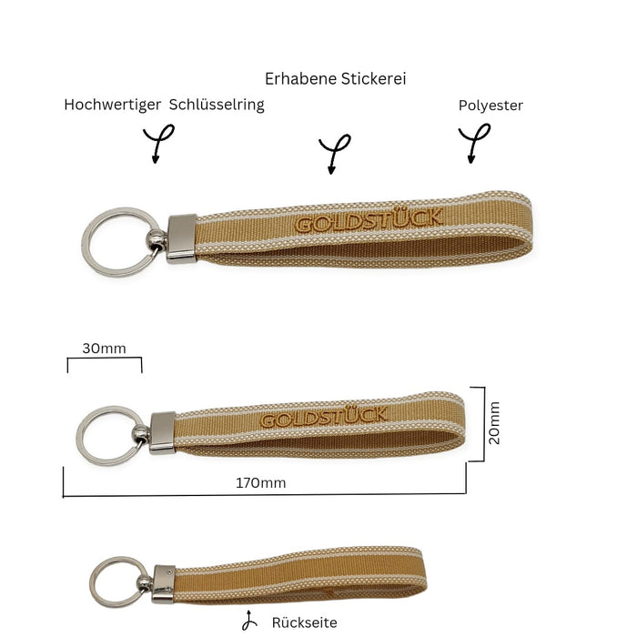 Exklusiver Schlüsselanhänger Goldstück Schlüsselring Silber Schlüsselbund