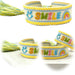 Canvas Statement Armband Smile Regenbogen besticktes Webarmband