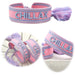 Canvas Statement Armband Chillax Rose Blau besticktes Webarmband