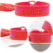 Canvas Statement Armband Smile Neon Pink Orange besticktes Webarmband