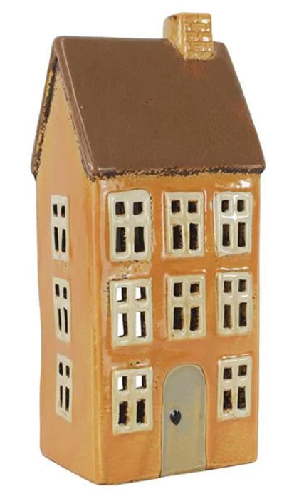 Teelichthaus Lichterhaus Nyhavn 24cm Beige Keramik Fachwerkhaus Teelichthalter