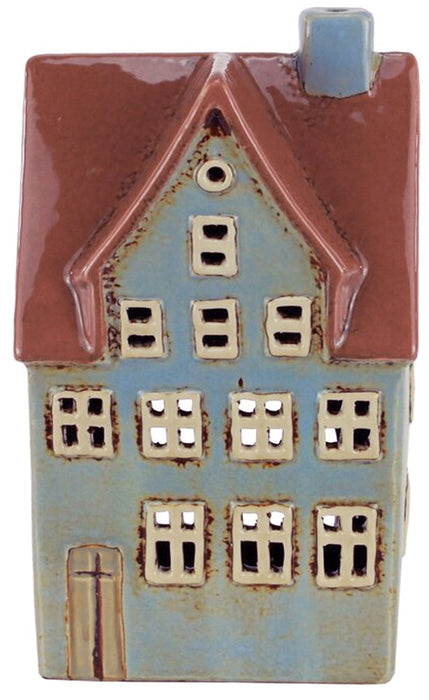 Teelichthaus Lichterhaus Aarhus 19cm Keramik Fachwerkhaus Teelichthalter