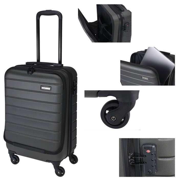 Hartschalenkoffer 37L Trolley Koffer Laptopfach Reisekoffer Rollkoffer Handgepäck