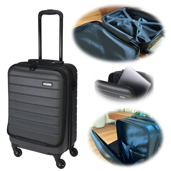 Hartschalenkoffer 37L Trolley Koffer Laptopfach Reisekoffer Rollkoffer Handgepäck