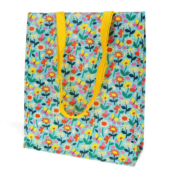 Shopper Einkaufstasche Blumen Recycelt faltbar Strandtasche Tragetasche